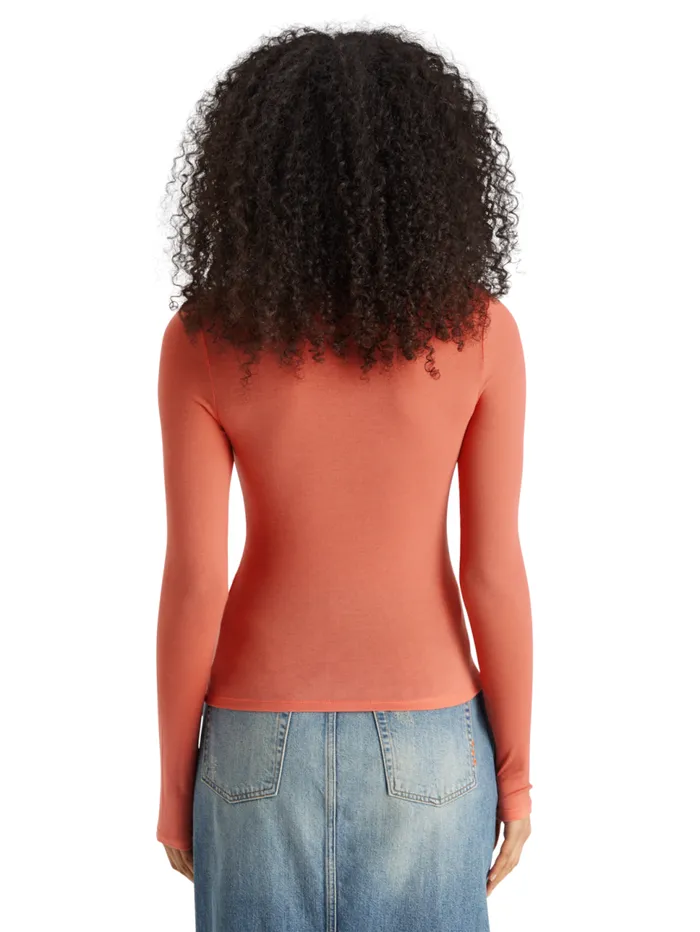 Roll Up Neck Long Sleeve Tshirt Negroni Women Scotch and Soda Tops and TShirts Roll Up Neck Long Sleeve Tshirt Negroni Women Scotch and Soda Tops and TShirts