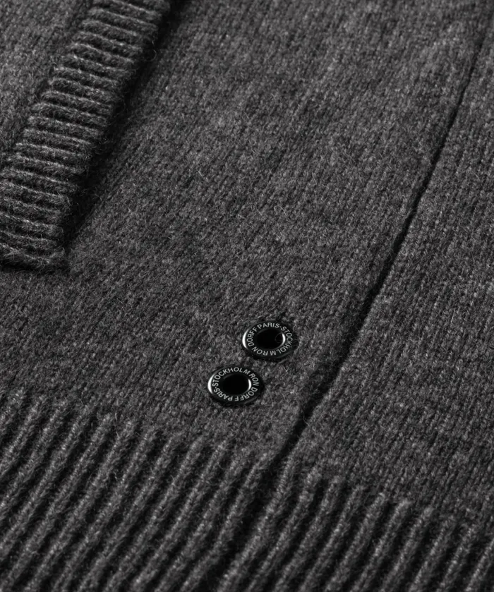 Ron Dorff Cashmere Tennis Jacket Dark Grey Melange Men Jackets