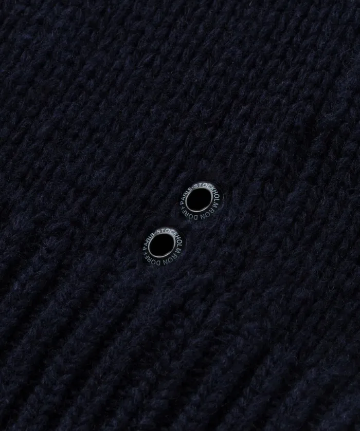 Ron Dorff Wool Cashmere Sweater W Nordic Pattern Navy Men Cashmere and Knitwear Tops