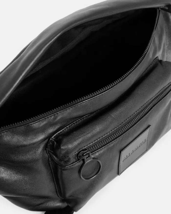 Ronin Zip Up Embossed Leather Fanny Pack Black Men AllSaints Bags and Wallets Ronin Zip Up Embossed Leather Fanny Pack Black Men AllSaints Bags and Wallets