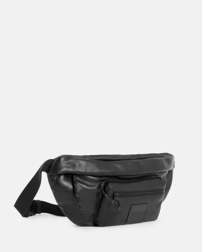 Ronin Zip Up Embossed Leather Fanny Pack Black Men AllSaints Bags and Wallets Ronin Zip Up Embossed Leather Fanny Pack Black Men AllSaints Bags and Wallets