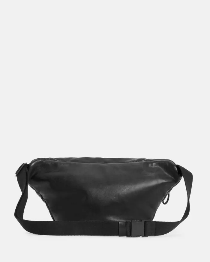 Ronin Zip Up Embossed Leather Fanny Pack Black Men AllSaints Bags and Wallets Ronin Zip Up Embossed Leather Fanny Pack Black Men AllSaints Bags and Wallets