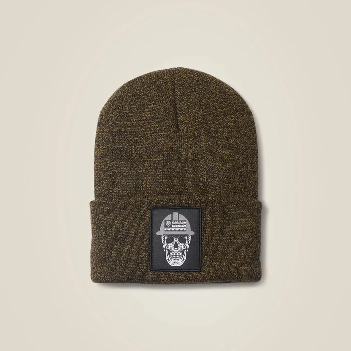 Roughneck Watch Cap Military Oliveblack Men Ariat Hats and Caps