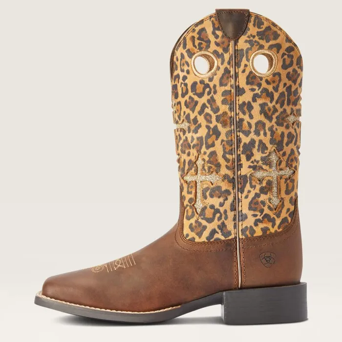 Round Up Crossroads Western Boot Distressed Tan Women Ariat Western Boots Round Up Crossroads Western Boot Distressed Tan Women Ariat Western Boots