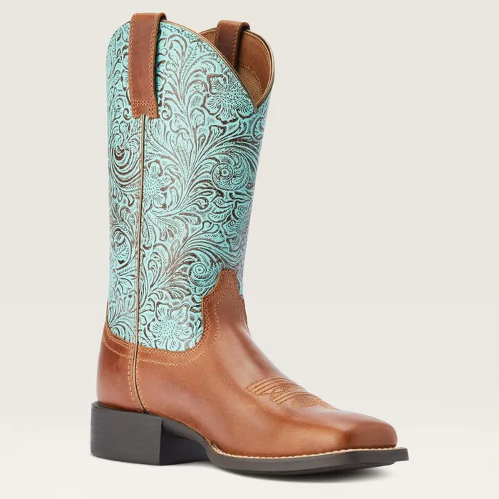 Round Up Wide Square Toe Western Boot Beduino Brown Women Ariat Western Boots Round Up Wide Square Toe Western Boot Beduino Brown Women Ariat Western Boots