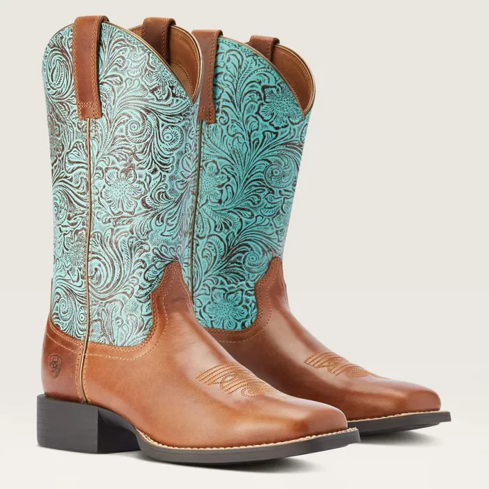 Round Up Wide Square Toe Western Boot Beduino Brown Women Ariat Western Boots Round Up Wide Square Toe Western Boot Beduino Brown Women Ariat Western Boots