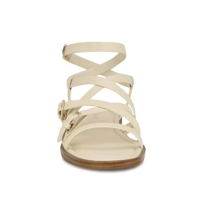 Rulen Flat Strappy Sandals Chic Cream Women Nine West Casual Rulen Flat Strappy Sandals Chic Cream Women Nine West Casual