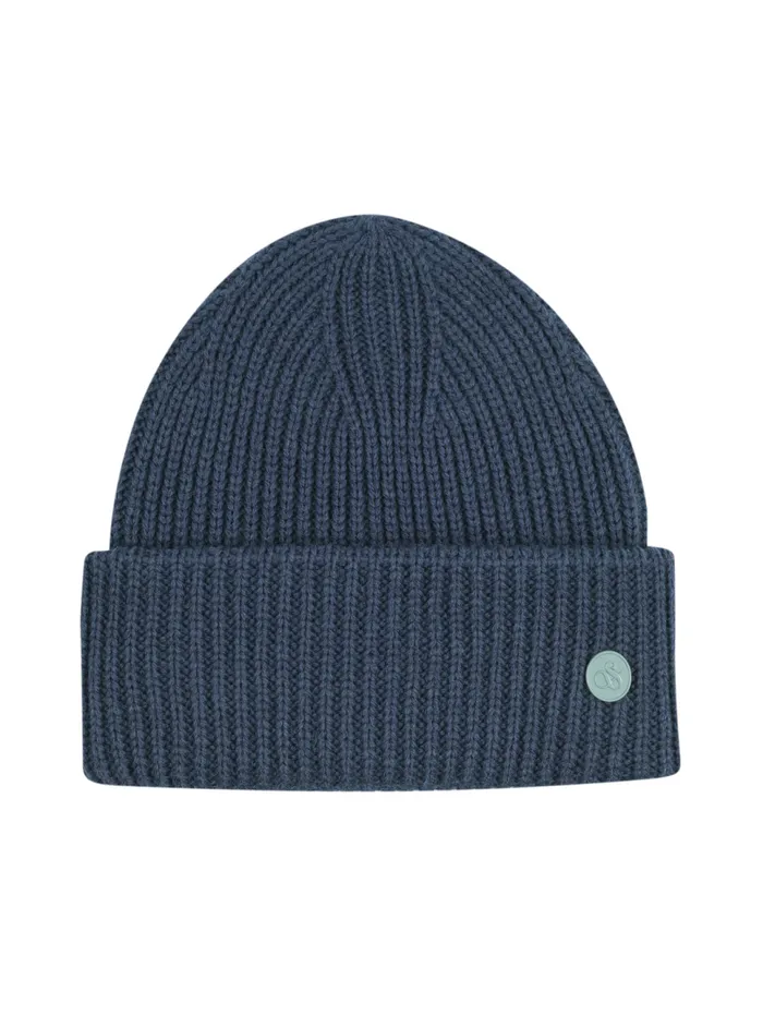 SandS RIVET CUFF BEANIE Navy Women Scotch and Soda Hats Scarves and Gloves