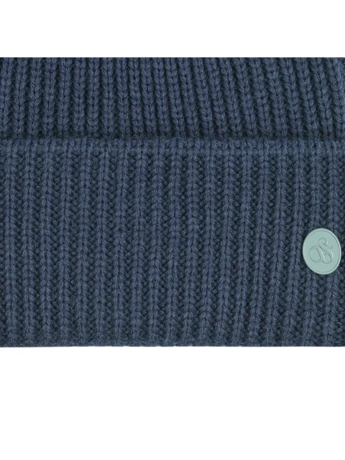 SandS RIVET CUFF BEANIE Navy Women Scotch and Soda Hats Scarves and Gloves