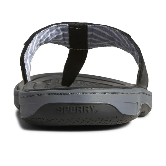 Sandals Men Sperry Baitfish Leather Flip Flop Black Sandals Men Sperry Baitfish Leather Flip Flop Black