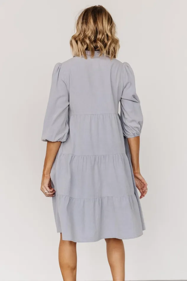 Sari Babydoll Dress Light Denim Women Baltic Born Short Dresses