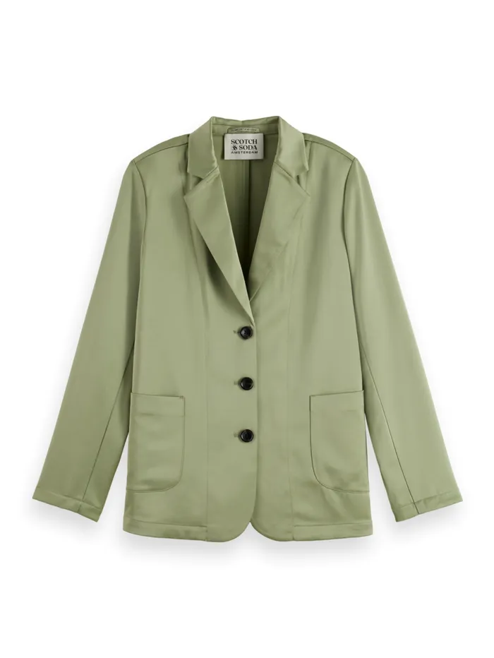 SB SATIN BLAZER Washed Sage Women Scotch and Soda Blazers