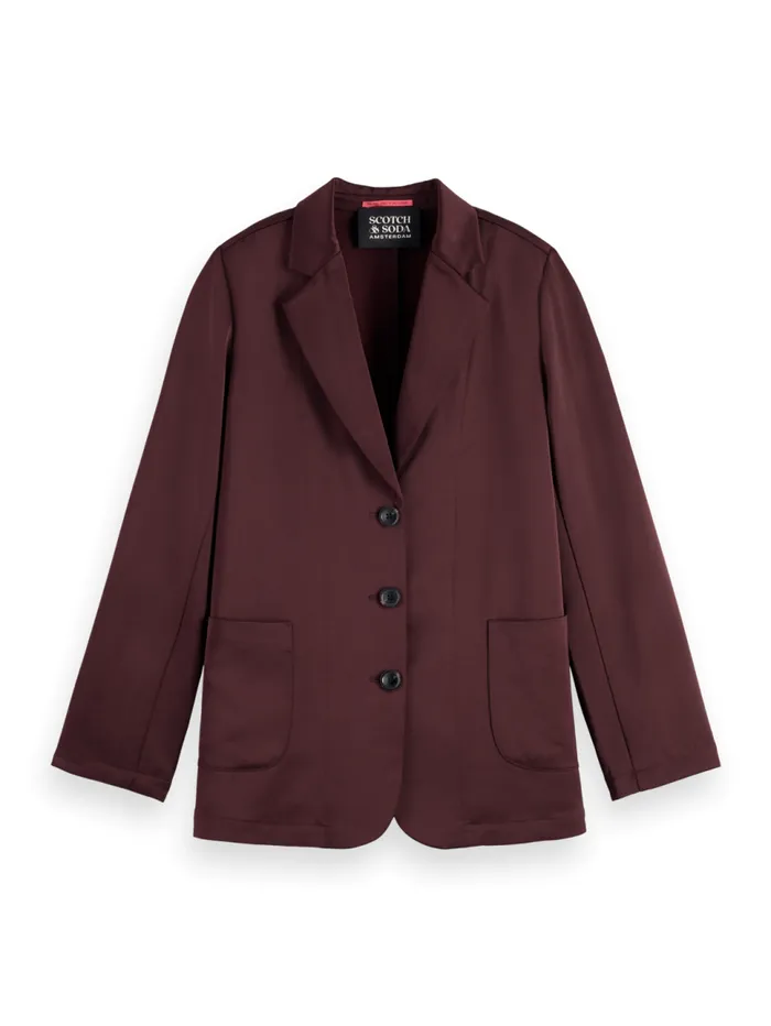 SB SATIN BLAZER Washed Sage Women Scotch and Soda Blazers