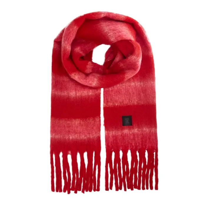 Scarves Women Moda In Pelle Zelenascarf Red Textile