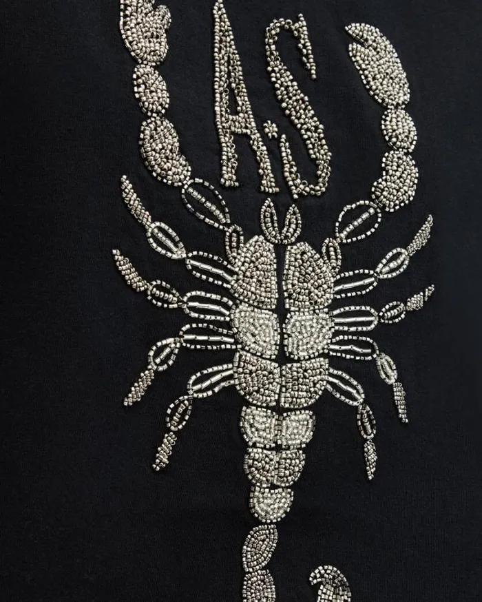 Scorpion Imogen Boy Crew Neck TShirt Black Women AllSaints TShirts