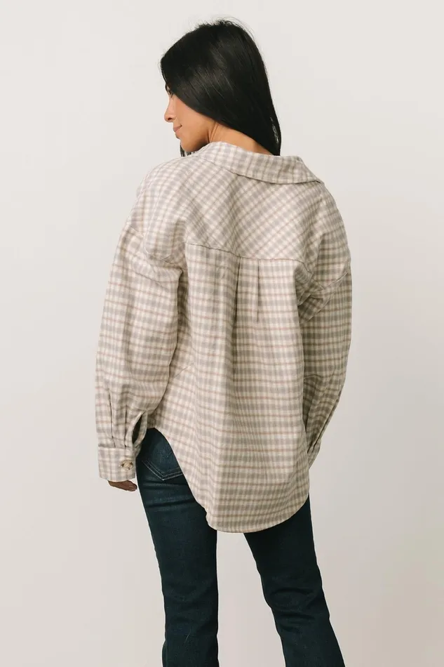 Seeley Shacket Dusty Blue Multi Women Baltic Born Outerwear