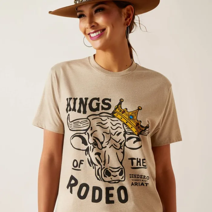 Sendero King Cow TShirt Oatmeal Heather MenWomen Ariat TShirts and Polos Sendero King Cow TShirt Oatmeal Heather MenWomen Ariat TShirts and Polos