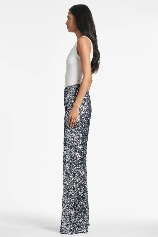 Sequin Alli Pant 8211 Gunmetal Women Sachin and Babi Pants and Jumpsuits