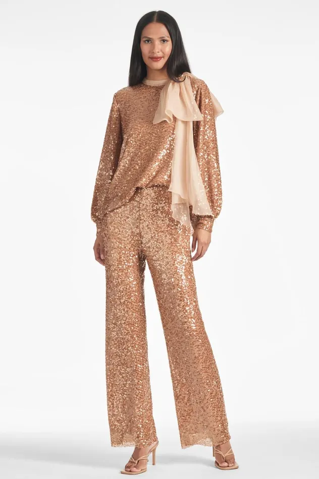Sequin Bri Pant 8211 Honey Women Sachin and Babi Matching Sets
