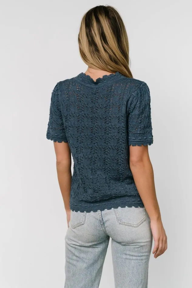 Serenity Knit Sweater Top Slate Women Baltic Born Blouses Shirts Serenity Knit Sweater Top Slate Women Baltic Born Blouses Shirts