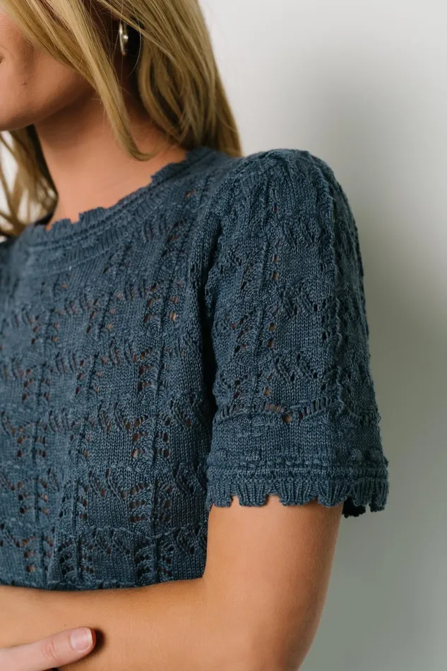 Serenity Knit Sweater Top Slate Women Baltic Born Blouses Shirts Serenity Knit Sweater Top Slate Women Baltic Born Blouses Shirts