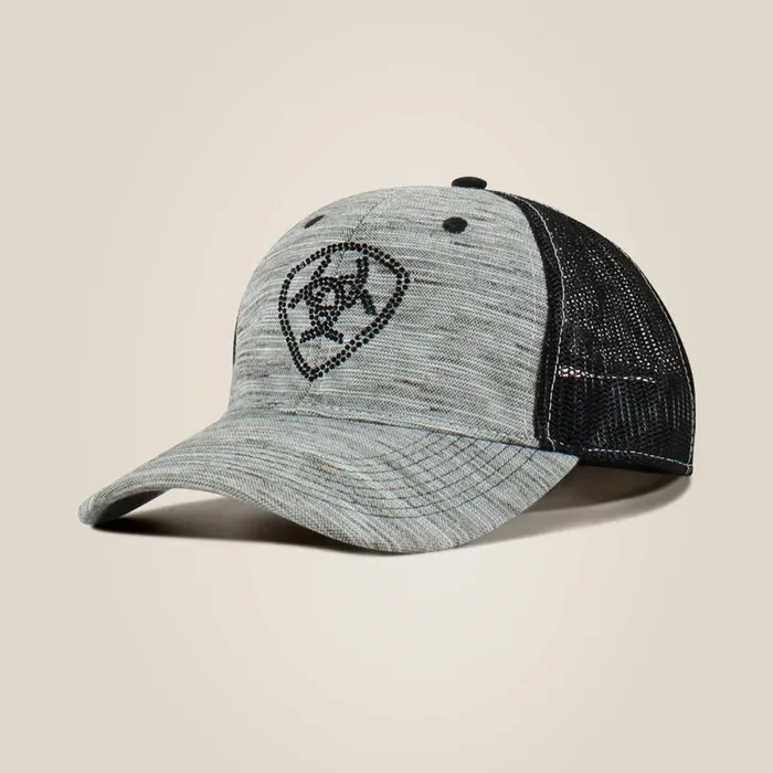 Shield Embossed Logo Cap Gray Women Ariat Hats and Caps