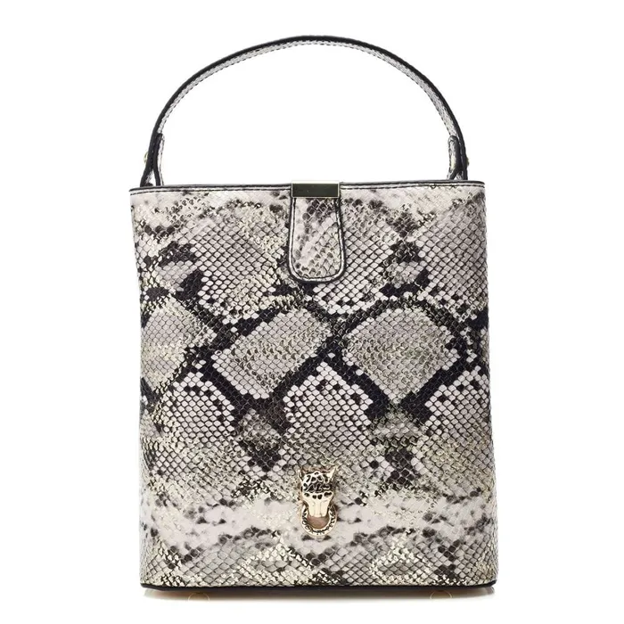 Shoulder Bags Women Moda In Pelle Adriana Bag Natural Snake Snake Print