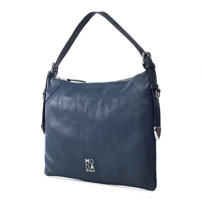 Shoulder Bags Women Moda In Pelle Jasmine Bag Navy Leather