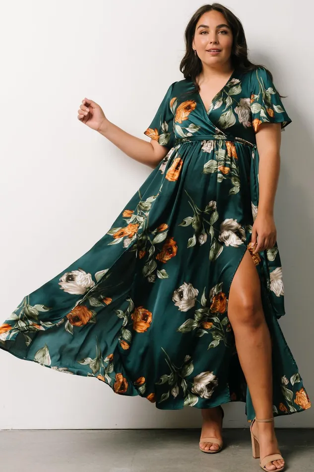 Sicily Satin Maxi Dress Deep Topaz Floral Women Baltic Born Mother Of The Bride Sicily Satin Maxi Dress Deep Topaz Floral Women Baltic Born Mother Of The Bride