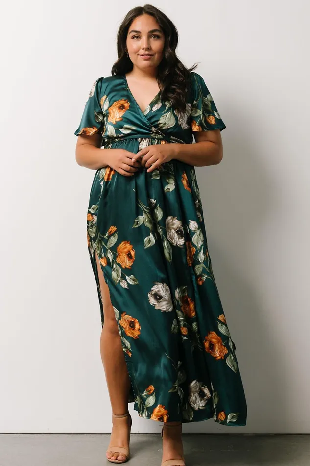 Sicily Satin Maxi Dress Deep Topaz Floral Women Baltic Born Mother Of The Bride Sicily Satin Maxi Dress Deep Topaz Floral Women Baltic Born Mother Of The Bride