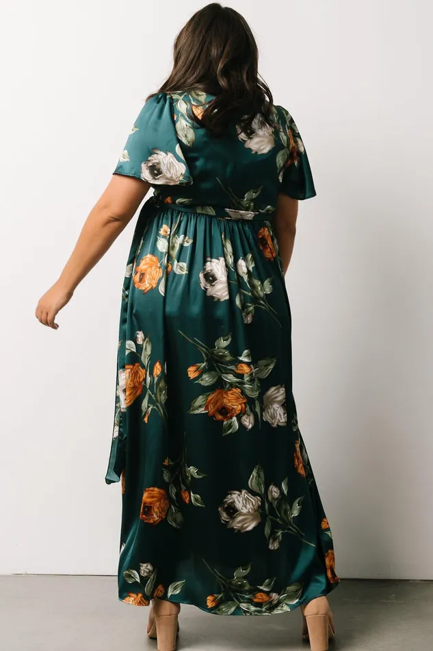 Sicily Satin Maxi Dress Deep Topaz Floral Women Baltic Born Mother Of The Bride Sicily Satin Maxi Dress Deep Topaz Floral Women Baltic Born Mother Of The Bride
