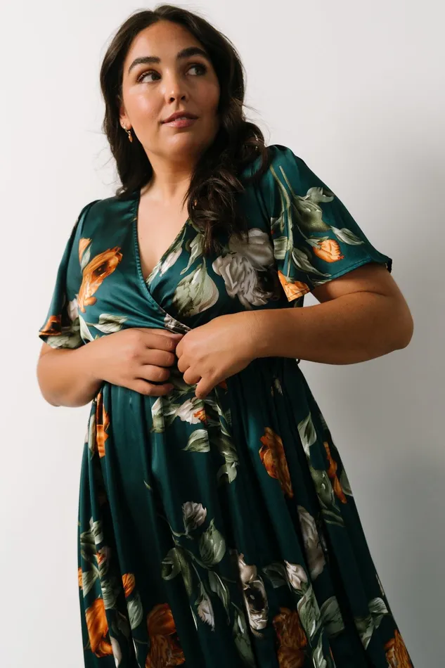 Sicily Satin Maxi Dress Deep Topaz Floral Women Baltic Born Mother Of The Bride Sicily Satin Maxi Dress Deep Topaz Floral Women Baltic Born Mother Of The Bride