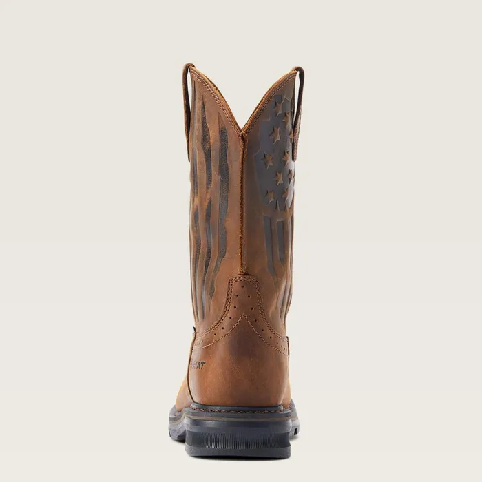 Sierra Shock Shield Patriot Steel Toe Work Boot Distressed Brown Men Ariat Work Boots Sierra Shock Shield Patriot Steel Toe Work Boot Distressed Brown Men Ariat Work Boots