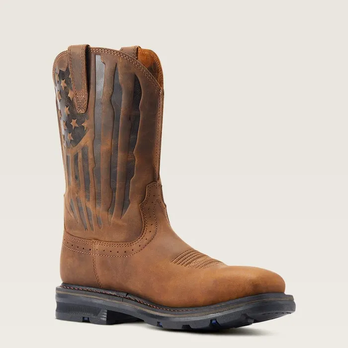 Sierra Shock Shield Patriot Steel Toe Work Boot Distressed Brown Men Ariat Work Boots Sierra Shock Shield Patriot Steel Toe Work Boot Distressed Brown Men Ariat Work Boots