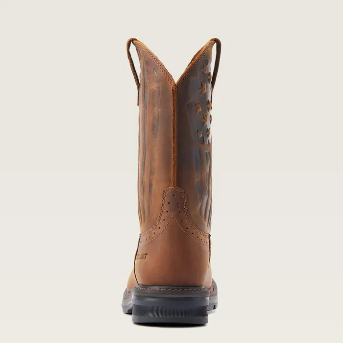 Sierra Shock Shield Patriot Work Boot Distressed Brown Men Ariat Western Boots Sierra Shock Shield Patriot Work Boot Distressed Brown Men Ariat Western Boots