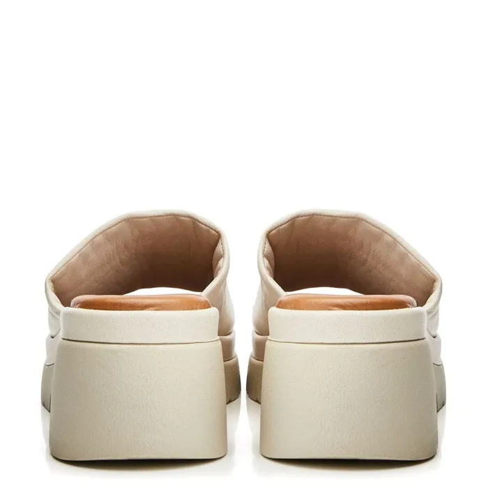 Slider Sandals Women Moda In Pelle Namya Off White Leather