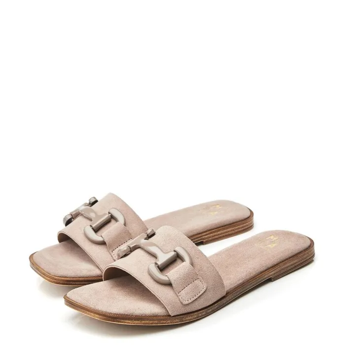 Slider Sandals Women Moda In Pelle Olayo Stone Suede