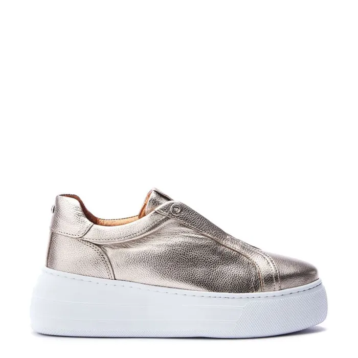 SlipOn Trainers Women Moda In Pelle Aneeba Gold Leather