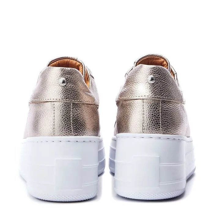 SlipOn Trainers Women Moda In Pelle Aneeba Gold Leather