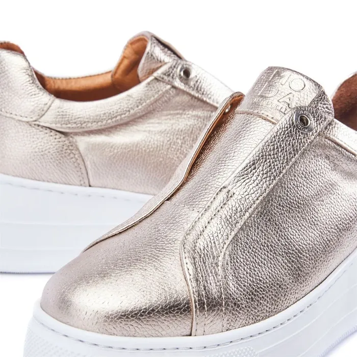SlipOn Trainers Women Moda In Pelle Aneeba Gold Leather