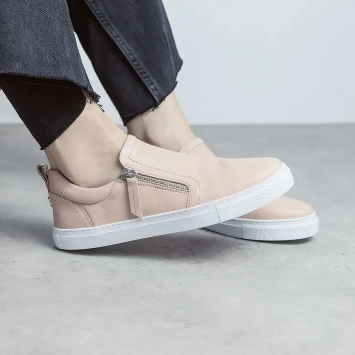 SlipOn Trainers Women Moda In Pelle Bradly Cameo Leather