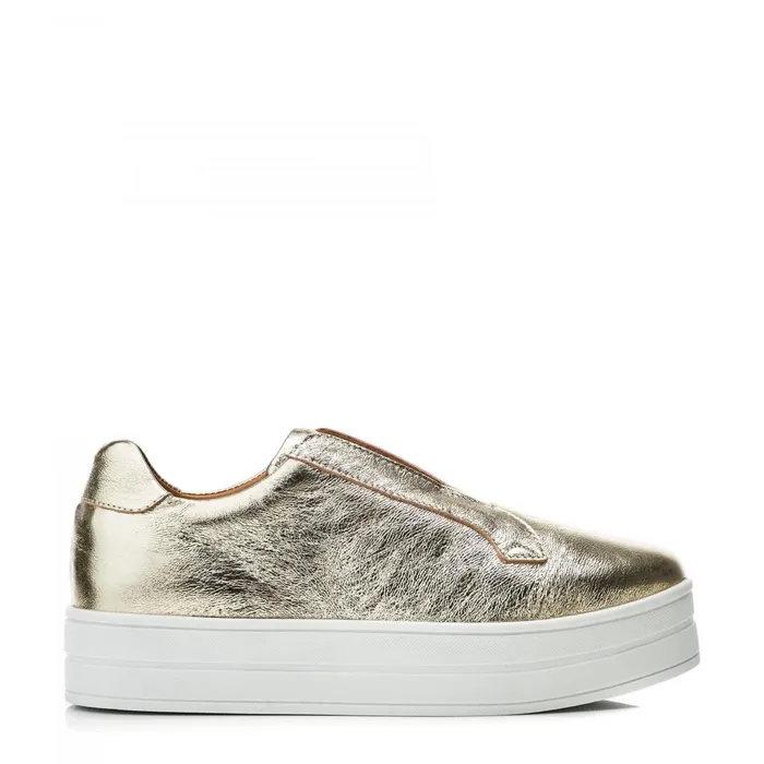 SlipOn Trainers Women Moda In Pelle Bsoleful BBath Gold Leather