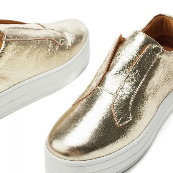 SlipOn Trainers Women Moda In Pelle Bsoleful BBath Gold Leather