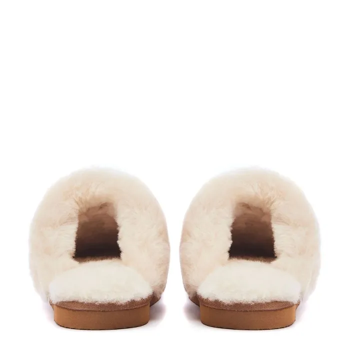 Slippers Women Moda In Pelle Nightfall Tan Suede