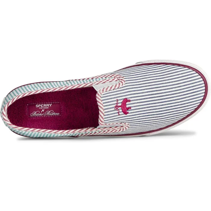 Sneakers Men Sperry Sperry X Brooks Brothers Slip On Sneaker Blue Multi Sneakers Men Sperry Sperry X Brooks Brothers Slip On Sneaker Blue Multi