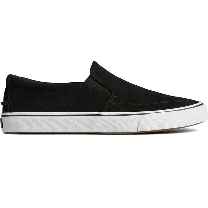 Sneakers Men Sperry Striper II Twin Gore Suede Slip On Sneaker Black