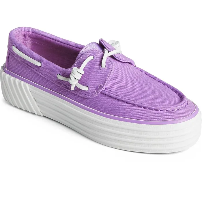 Sneakers Women Sperry SeaCycled Bahama 20 Platform Sneaker Purple Sneakers Women Sperry SeaCycled Bahama 20 Platform Sneaker Purple