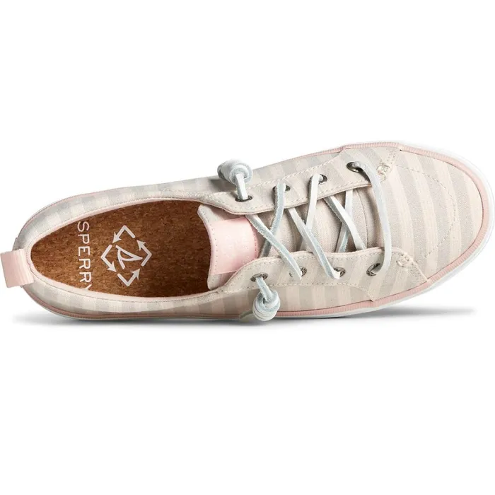 Sneakers Women Sperry SeaCycled Crest Vibe Striped Textile Sneaker Grey Sneakers Women Sperry SeaCycled Crest Vibe Striped Textile Sneaker Grey