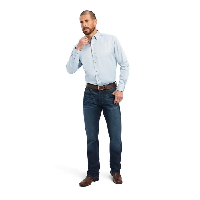 Solid Twill Classic Fit Shirt Cashmere Blue Men Ariat Button Down Shirts Solid Twill Classic Fit Shirt Cashmere Blue Men Ariat Button Down Shirts