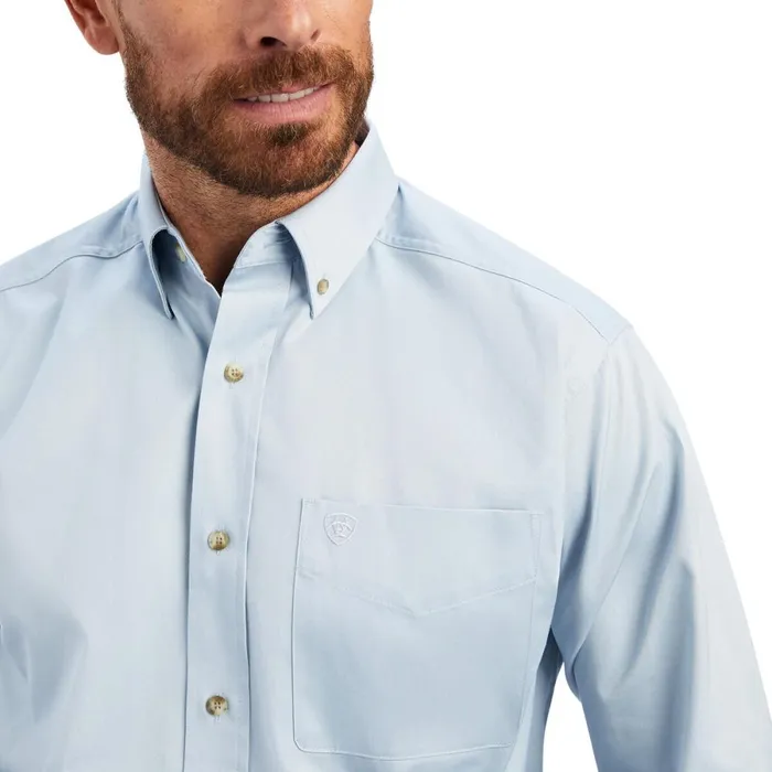 Solid Twill Classic Fit Shirt Cashmere Blue Men Ariat Button Down Shirts Solid Twill Classic Fit Shirt Cashmere Blue Men Ariat Button Down Shirts